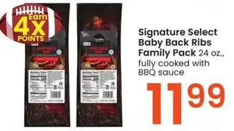 Albertsons Signature Select Baby Back Ribs Family Pack offer