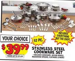 Ollie's STAINLESS STEEL COOKWARE SET offer