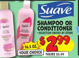 Ollie's SUAVE SHAMPOO OR CONDITIONER offer