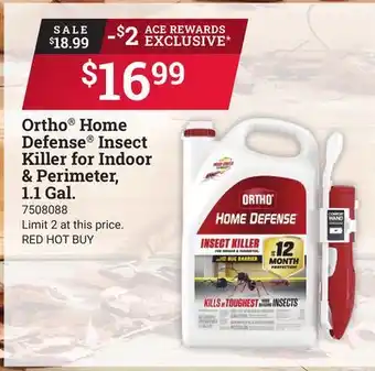 Ace Hardware Ortho Home Defense Insect Killer for Indoor & Perimeter, 1.1 Gal offer