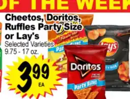 Superior Grocers Cheetos, Doritos, Ruffles Party Size or Lay's offer