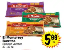Superior Grocers El Monterrey Burritos offer