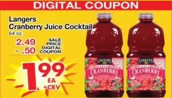 Superior Grocers Langers Cranberry Juice Cocktail offer