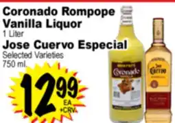 Superior Grocers Coronado Rompope Vanilla Liquor 1 Liter Jose Cuervo Especial offer