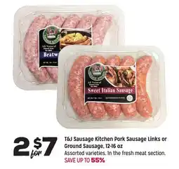 Grocery Outlet T&J Sausage Kitchen Pork Sausage Links or Ground Sausage, 12-16 oz offer