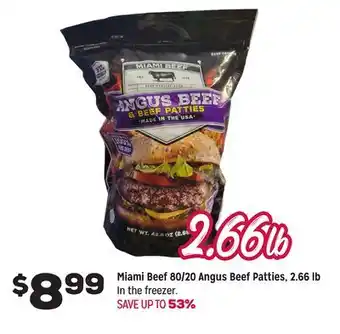 Grocery Outlet Miami Beef 80/20 Angus Beef Patties, 2.66 lb offer