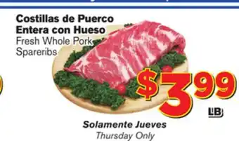 El Super Fresh Fresh Whole Pork Spareribs offer