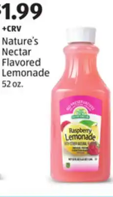 Aldi Nature's Nectar Flavored Lemonade offer