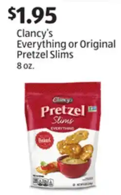 Aldi Clancy's Everything or Original Pretzel Slims offer