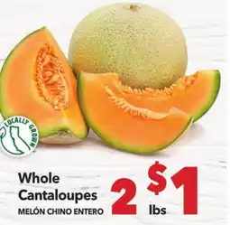 Vallarta Supermarkets Whole Cantaloupes / MELÓN CHINO ENTERO offer