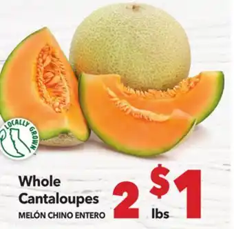 Vallarta Supermarkets Whole Cantaloupes / MELÓN CHINO ENTERO offer