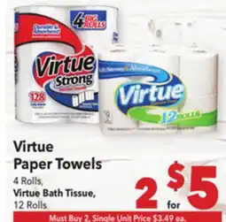 Vallarta Supermarkets Virtue Paper Towels offer