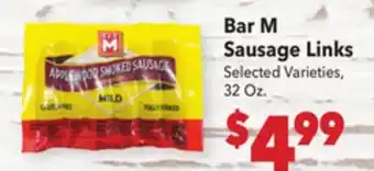 Vallarta Supermarkets Bar M Sausage Links offer