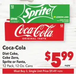 Vallarta Supermarkets Coca-Cola Diet Coke, Coke Zero, Sprite or Fanta offer
