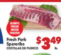 Vallarta Supermarkets Fresh Pork Spareribs / COSTILLAS DE PUERCO offer