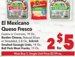 Vallarta Supermarkets El Mexicano Queso Fresco offer