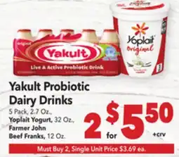 Vallarta Supermarkets Yakult Probiotic Dairy Drinks offer