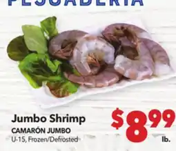 Vallarta Supermarkets Jumbo Shrimp/CAMARÓN JUMBO offer