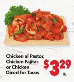 Vallarta Supermarkets Chicken al Pastor, Chicken Fajitas or Chicken Diced for Tacos offer