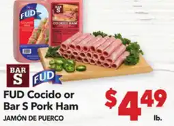 Vallarta Supermarkets FUD Cocido or Bar S Pork Ham/JAMÓN DE PUERCO offer