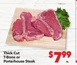 Vallarta Supermarkets Thick Cut T-Bone or Porterhouse Steak offer