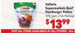 Vallarta Supermarkets Vallarta Supermarkets Beef Hamburger Patties offer
