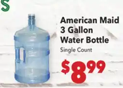 Vallarta Supermarkets American Maid 3 Gallon Water Bottle offer