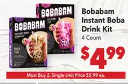 Vallarta Supermarkets Bobabam Instant Boba Drink Kit offer
