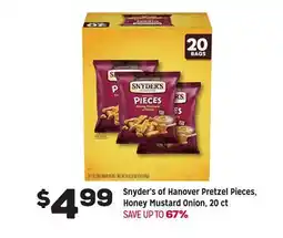 Grocery Outlet Snyder's of Hanover Pretzel Pieces, Honey Mustard Onion, 20 ct offer