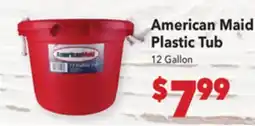 Vallarta Supermarkets American Maid Plastic Tub offer