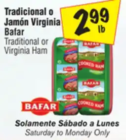 El Super Bafar Traditional or Virginia Ham offer