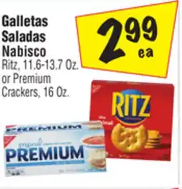 El Super Nabisco Ritz, 11.6-13.7 Oz. or Premium Crackers, 16 Oz offer