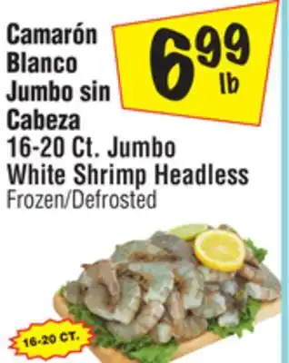 El Super 16 Jumbo White Shrimp Headless offer