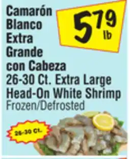 El Super Extra Large Head-On White Shrimp offer