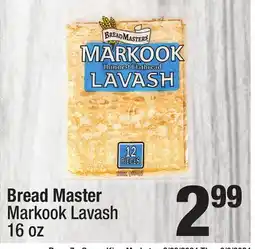 Super King Markets Bread Master Markook Lavash offer