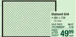 Menards Enchanted Garden 4 x 6 Diamond Grid No-Dig Fence Panel offer