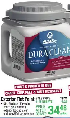Menards Dutch Boy Dura Clean Exterior Flat Parisian Rose Paint + Primer - 1 gal offer