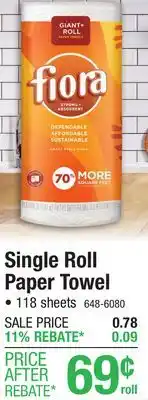 Menards Fiora Paper Towels - 1 Giant Roll offer