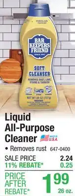 Menards Bar Keepers Friend Liquid All-Purpose Soft Cleanser - 26 oz offer