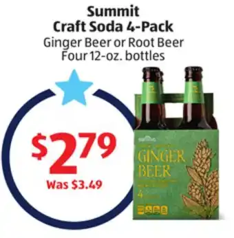 Aldi Summit Craft Soda 4-Pack Ginger Beer or Root Beer offer