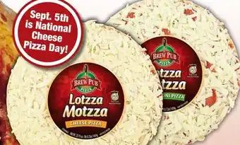 Menards Brew Pub Lotzza Motzza Sausage & Pepperoni Pizza - 23.82 oz offer