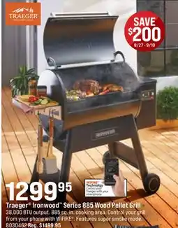 Ace Hardware Traeger Ironwood Series 885 Wood Pellet Grill offer