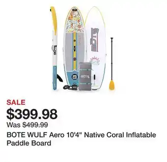 Dick's Sporting Goods BOTE WULF Aero 10'4 Native Coral Inflatable Paddle Board offer