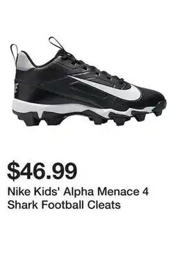 Dick's Sporting Goods Nike Kids' Alpha Menace 4 Shark Football Cleats offer