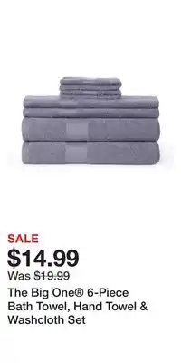 Kohl's The Big One 6-Piece Bath Towel, Hand Towel & Washcloth Set offer