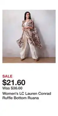 Kohl's Women's LC Lauren Conrad Ruffle Bottom Ruana offer