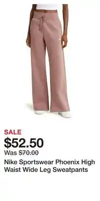 Nordstrom Nike Sportswear Phoenix High Waist Wide Leg Sweatpants offer