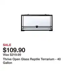 Petsmart Thrive Open Glass Reptile Terrarium - 40 Gallon offer