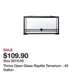 Petsmart Thrive Open Glass Reptile Terrarium - 40 Gallon offer