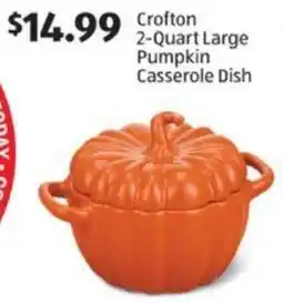 Aldi Crofton 2-Quart Large Pumpkin Casserole Dish offer